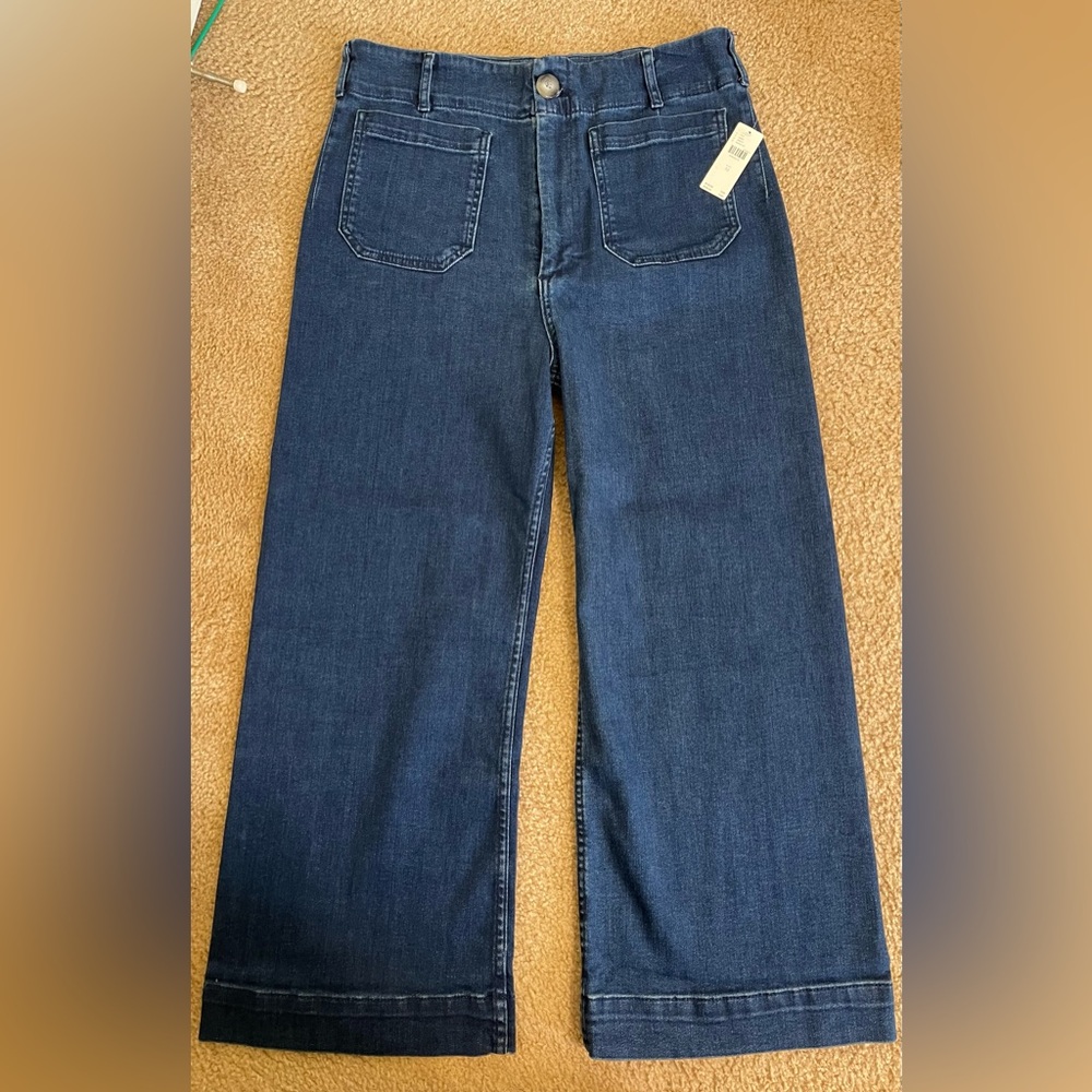 Anthropologie Maeve Dark Blue Denim Colette